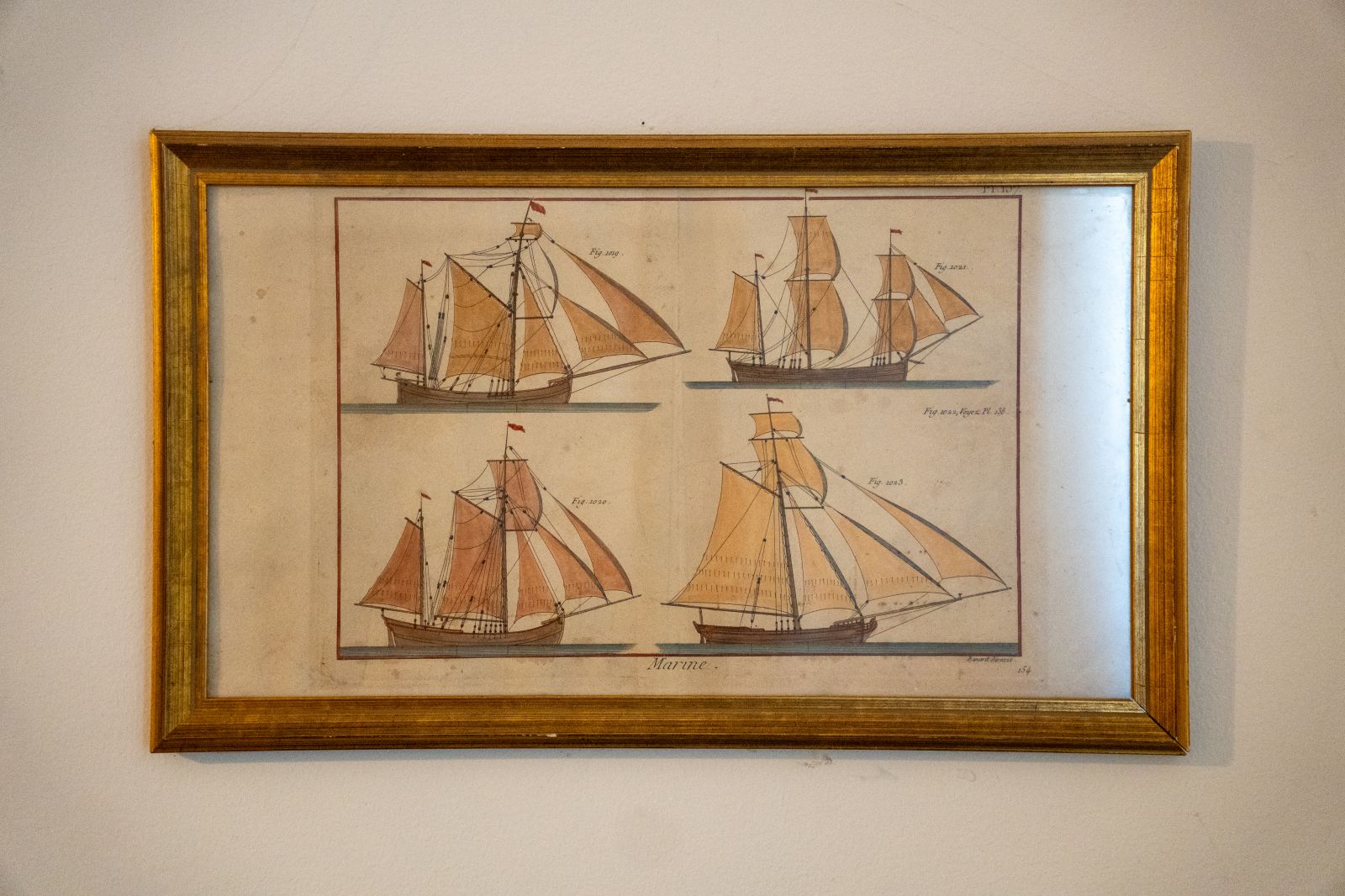 Kolorierte Kupferstiche: Marine, Schiffbau und Navigation (Encyclopédie, 18. Jh.)